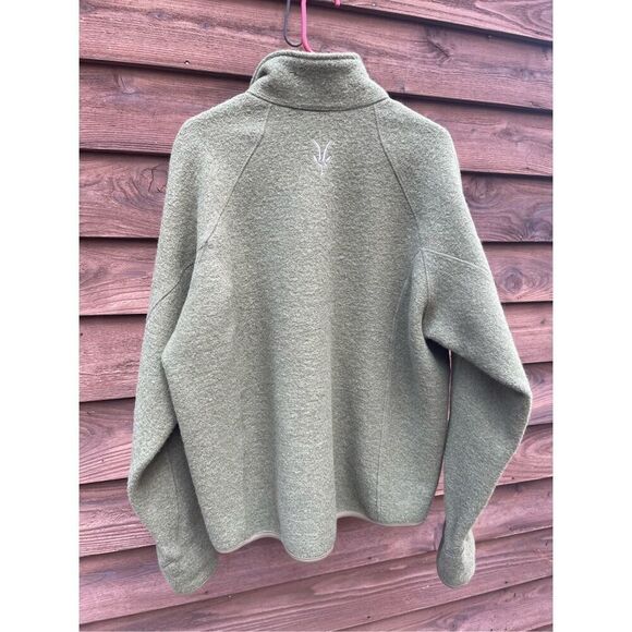 Vintage IBEX XL Men’s Green 100%  New Wool Thick Zip Jacket made in USA - Picture 9 of 15